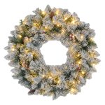 Kerstkrans - Realistische uitstraling - LED-verlichting - Groen