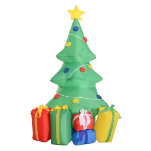 Opblaasbare Kerstdecoratie - Glinsterende Verlichting - Rood