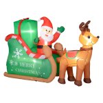 Tuindecoratie - Opblaasbaar - Witte LED-verlichting - Feestelijk - Wit