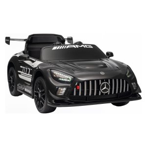 Kinderauto - Elektrisch - 12V batterij - LED-verlichting - Zwart