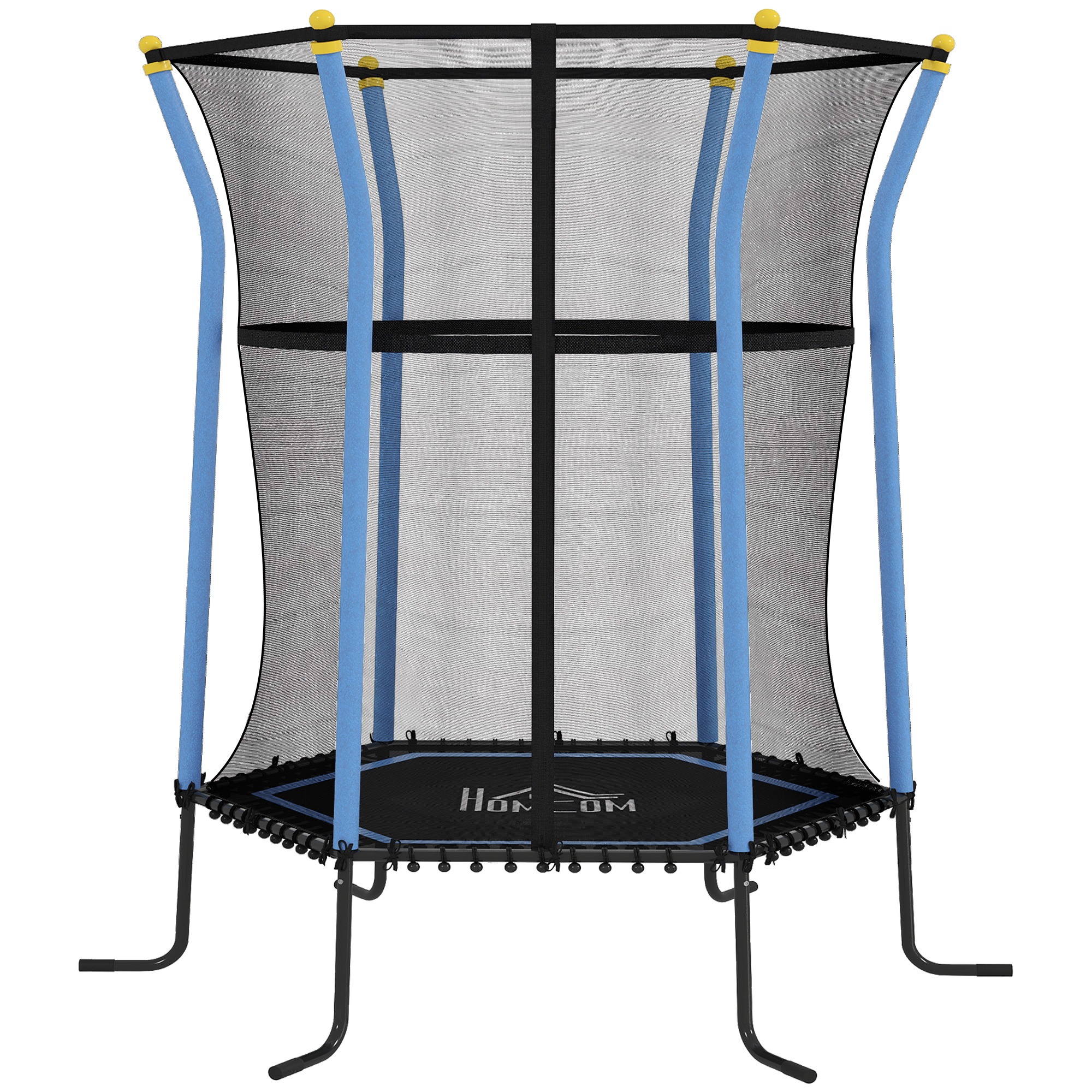 Trampolinenet - Gevoerd - Draagvermogen 50 kg - Zwart & Blauw