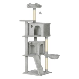 Krabpaal - Luxe design - Lichtgrijs+Crèmewit