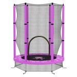 Kindertrampoline - Veiligheidsnet - Geschikt voor binnen - Buiten - Paars