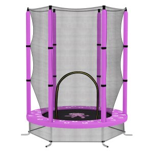 Kindertrampoline - Veiligheidsnet - Geschikt voor binnen - Buiten - Paars