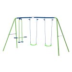 Buitenspeelgoed - Kinderschommel - Schommelframe - Groen