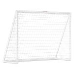 Voetbaldoel - stevig frame – kunststof - wit