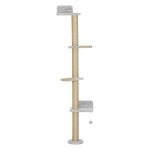 Krabmeubel - 5-laags ontwerp - pluche bekleding - lichtgrijs