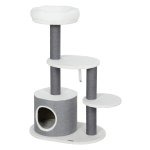 Krabmeubel - Kattenhuisje & Kattenbed - Wit & Grijs