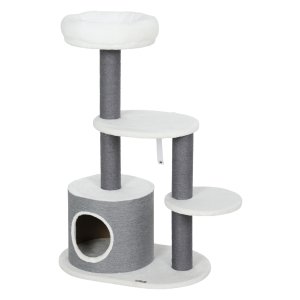 Krabmeubel - Kattenhuisje & Kattenbed - Wit & Grijs