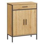 Badkamerkast - Ruime Lade - Industriële Stijl - Eiken