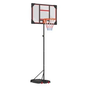 Speeltoestellen - Kinderbasketbalring - Verstelbare hoogte – Met wielen - Rood