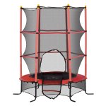Trampolinespringplezier - veiligheid - duurzaamheid - rood