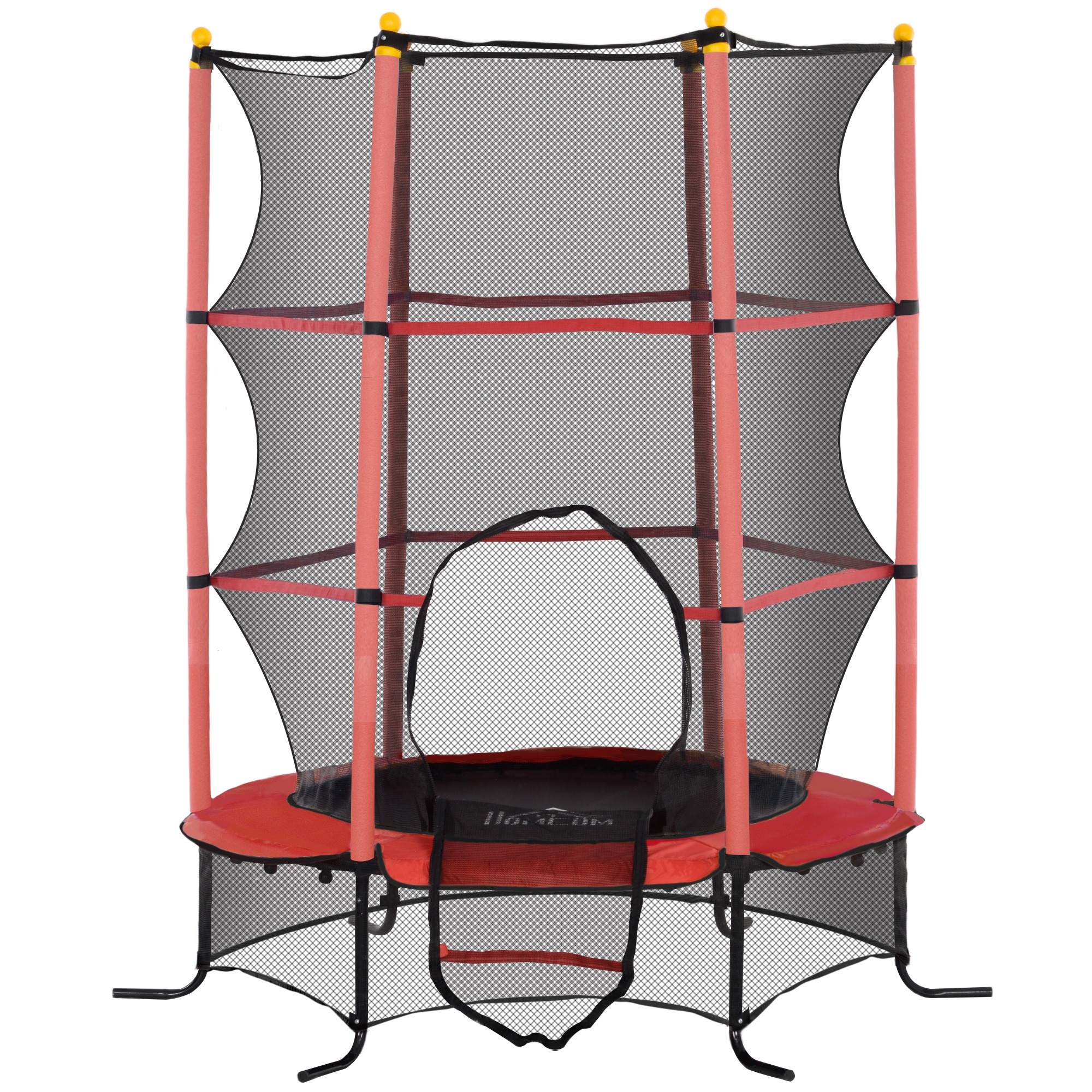 Trampolinespringplezier - veiligheid - duurzaamheid - rood