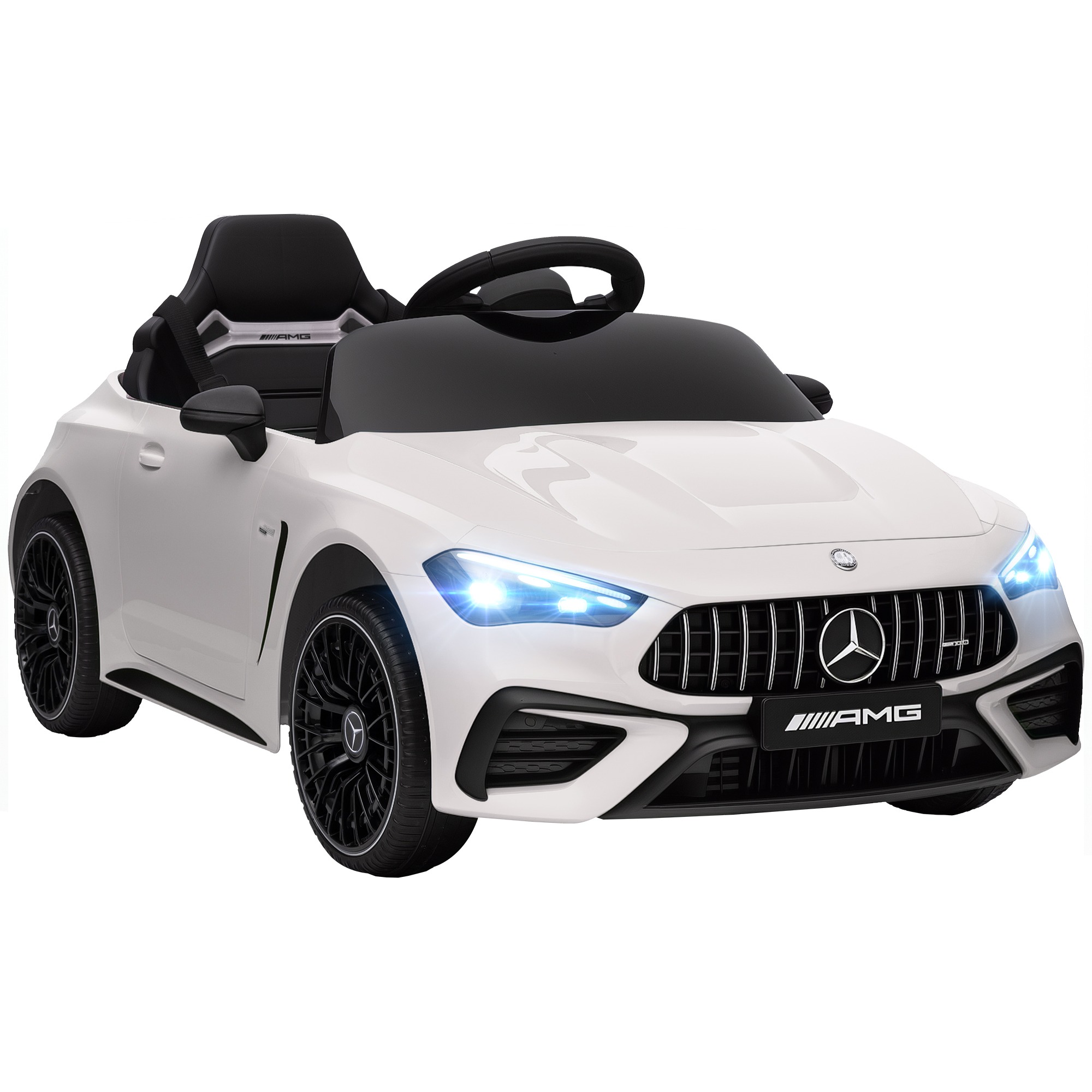 Kinderauto - Elektrisch en Remote Control - LED - Wit