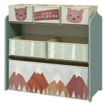 Kinderkast - Stoffen bakken - Lief motief - Groen