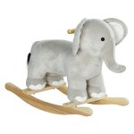 Schommelpaard - Geluidseffecten - Stabiele Basis - Grijs