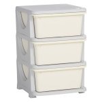 Kunststofopbergdoos - Grote lades - Ronde hoeken - Crèmewit