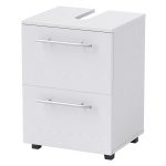 Badkamerkast - Wastafelmeubel - Compacte opbergruimte – Moderne stijl - Wit