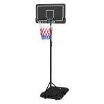 Basketbalpaal - Verstelbaar en verrijdbaar - Zwart