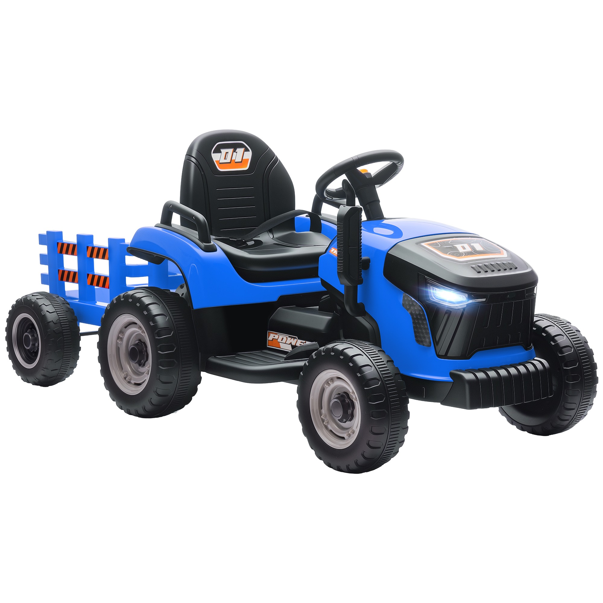 Kindertractor - Elektrisch - Afstandsbediening - Blauw