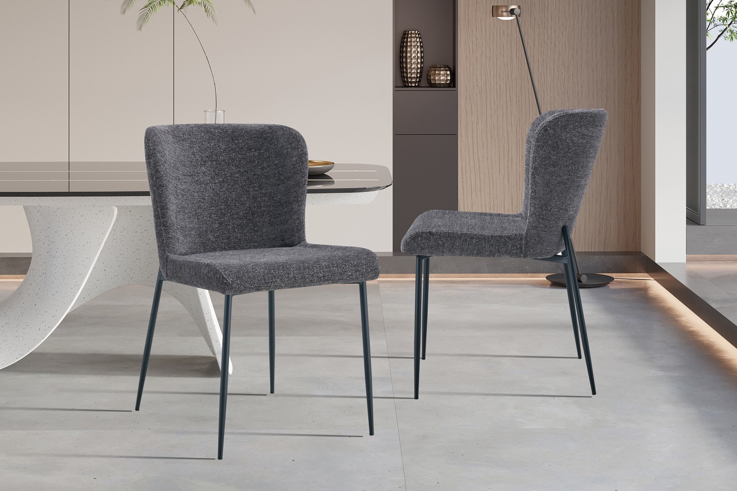 Stoel - Comfortabel - Modern - Donkergrijs