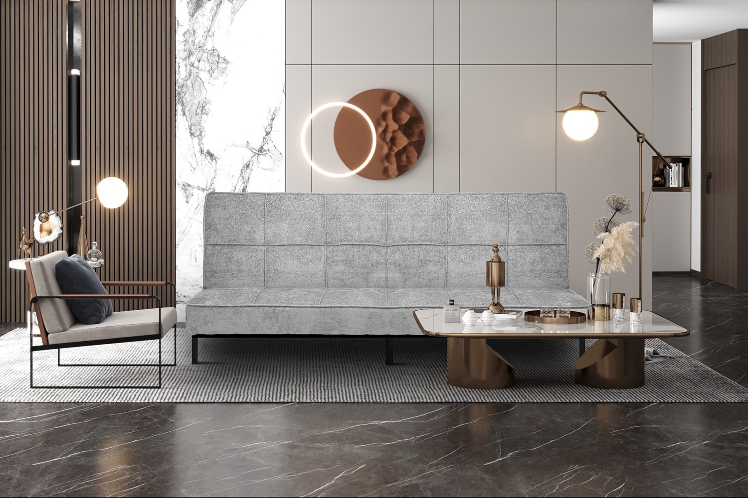 Slaapbank - Stijlvol - Grijs