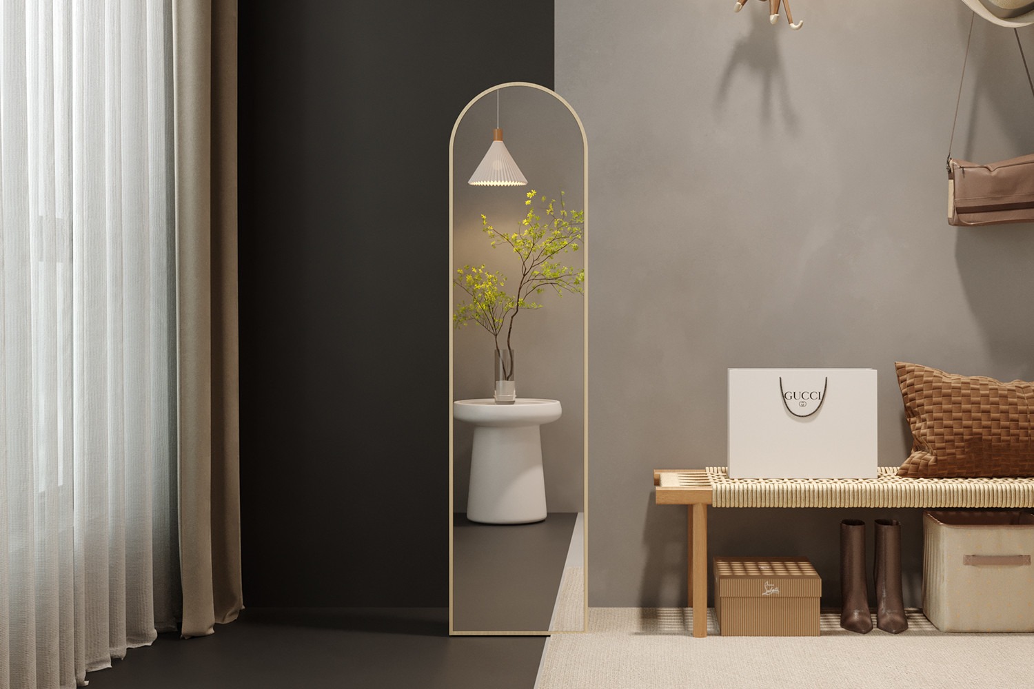 Spiegel - Groot formaat - Oude eik