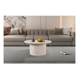 Salontafel - Ronde vorm - Travertijn beige