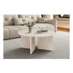 Salontafel - Ronde vorm - Natuurlijke uitstraling - Beige