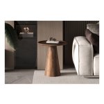 Salontafel - Ronde vorm – Lichtbruin mangohout