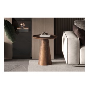 Salontafel - Ronde vorm – Lichtbruin mangohout