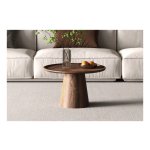 Salontafel - Stijlvol - Rond - Lichtbruin