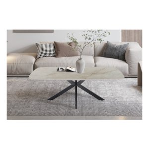 Salontafel - Scandinavisch Ovaal - Glanzend Beige