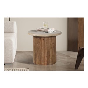 Bijzettafel - Robuust - Natuurlijk - Beige