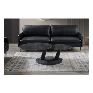 Salontafel - Rond Draaibaar - Donkergrijs