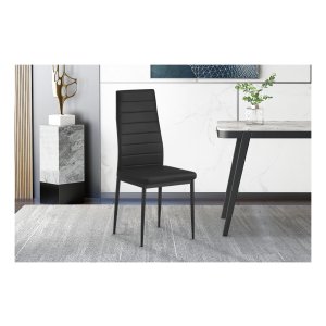 Stoelen - Comfortabele - Zwarte – Moderne - PU