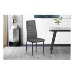 Stoelen - Set van 4 - Grijze - Kunstlederen