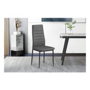 Stoelen - Set van 4 - Grijze - Kunstlederen