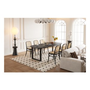 Eettafel - Ovaal - U-poten - Zwart