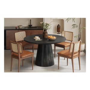 Tafel - Ronde - Mango hout - Zwart