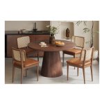 Tafel - Mangohout - Rond – Bruin