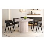 Tafeldecoratie - Ronde vorm - Beige decoratie - Travertin kleur