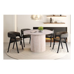 Tafeldecoratie - Ronde vorm - Beige decoratie - Travertin kleur