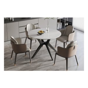 Eettafel - Ronde - Glanzend - Sneeuwwit