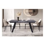 Eettafels - Uitschuifbare Hera - Rechthoekig - Steen Zwart