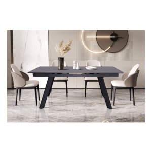 Eettafels - Uitschuifbare Hera - Rechthoekig - Steen Zwart