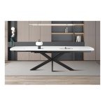 Eettafel - Ovale - Uitschuifbaar - Steenwit