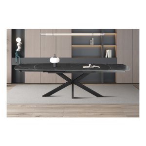 Tafel - Ovaal - Uitschuifbaar  - Zwart