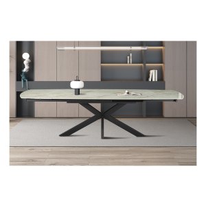 Tafels - Ovale Uitschuifbare - Glanzend Beige