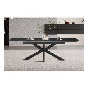 Tafels - Ovaleconsolerende tafel - Uitschuifbaar - Deens - Zwart